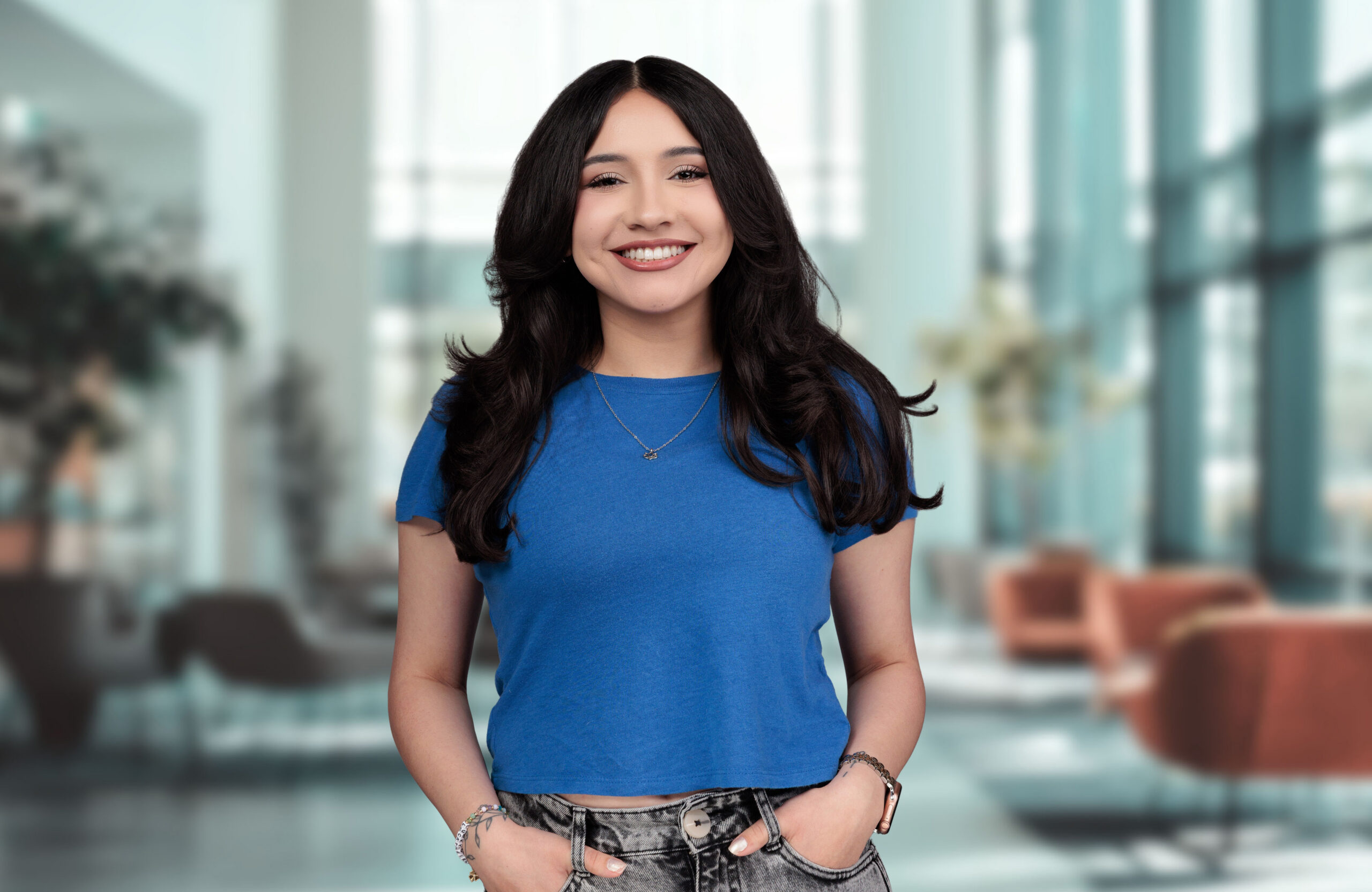 Young woman smiling after an orthodontic treatment at Austin Orthodontics